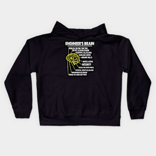 Engineer's Brain Funny Engineering Games Process Kids Hoodie